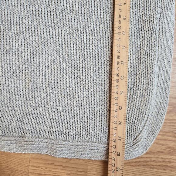 Alya Womens Open Knit Sweater M Elbow Patches Semi Sheer Beachy Boho Cottage - Picture 11 of 11